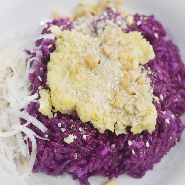 cách làm xôi khúc nếp cẩm Việt Trì