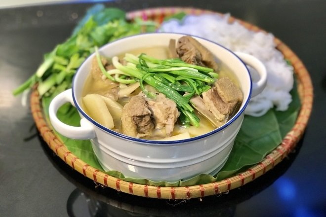  thịt ngan trang trại thả vườn nấu măng