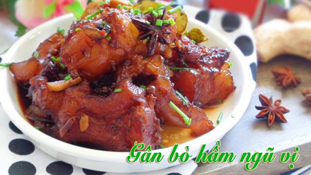 Gân bò hầm ngũ vị hấp dẫn