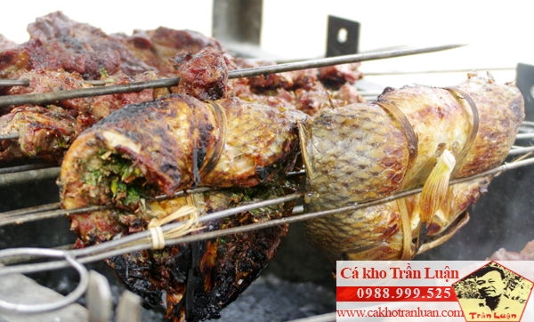 cá gập nướng pa pỉnh tộp