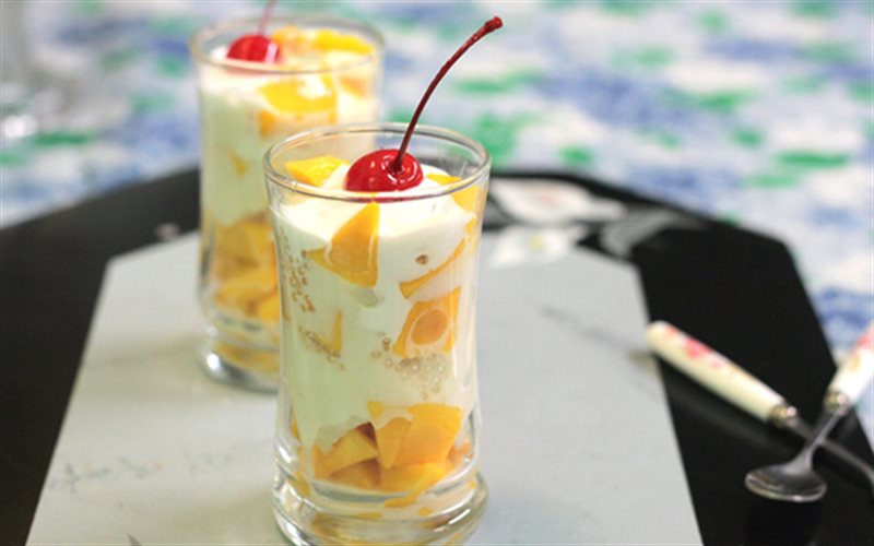 Đậu tuyết sốt xoài