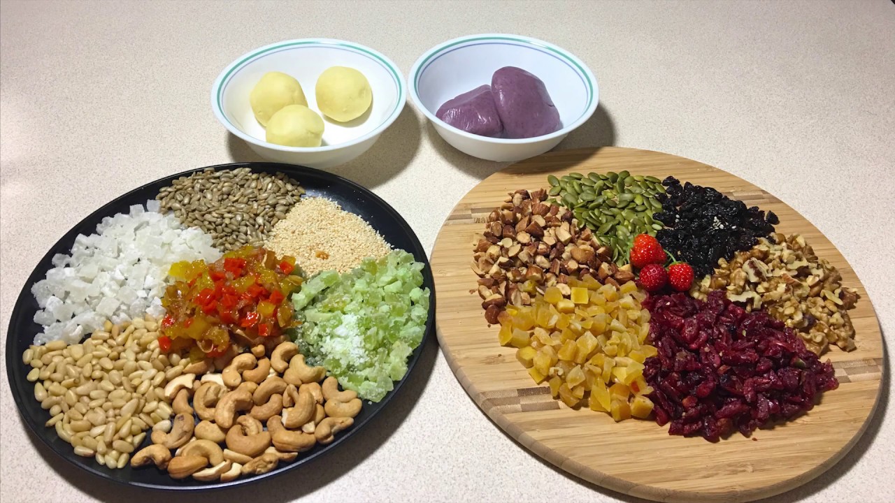 Nguyên Liệu làm bánh trung thu chay nhân thập cẩm