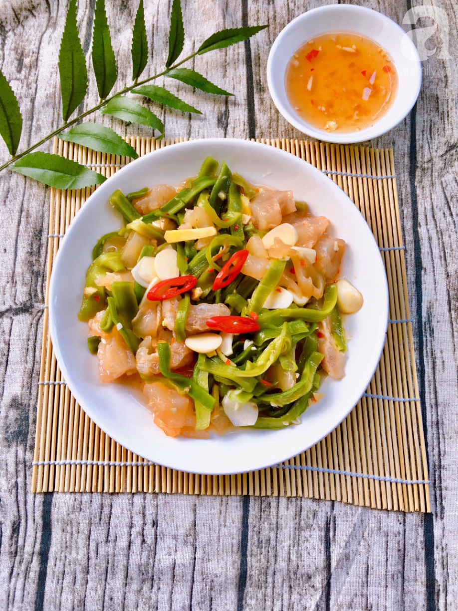 Cách làm Gân bò muối rau tiến vua