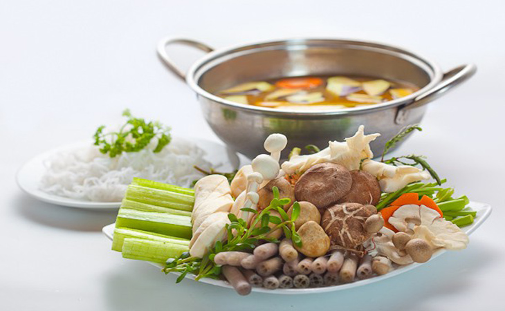 Nguyên liệu làm lẩu nấm thái chay